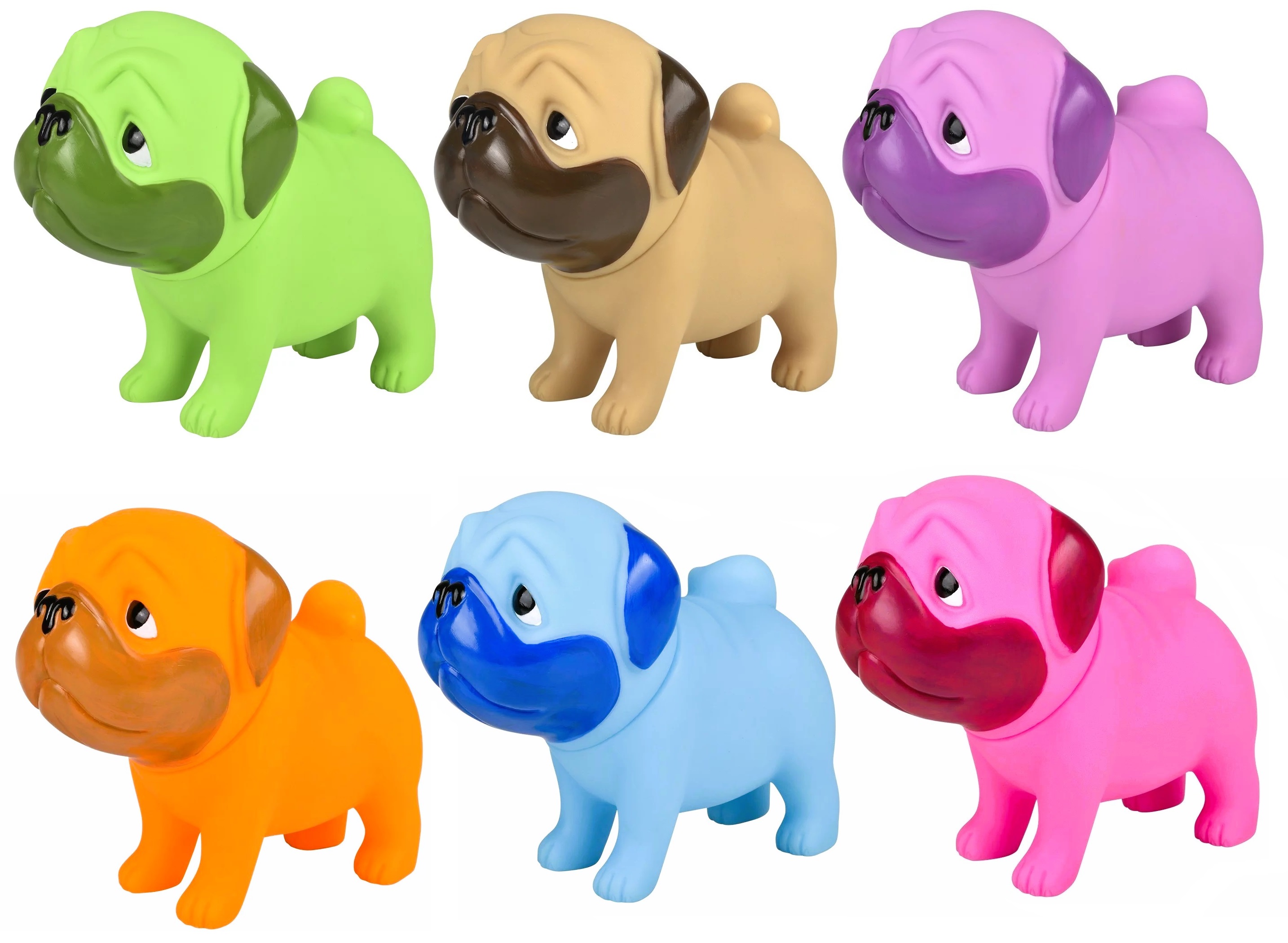 Amazon.com: Zugar Land Big Rubber Pug Dog with Squeaky Sound and